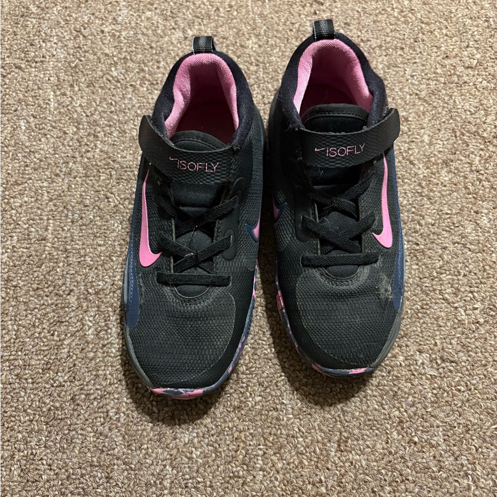 Nike Kids Black and Pink Sneakers